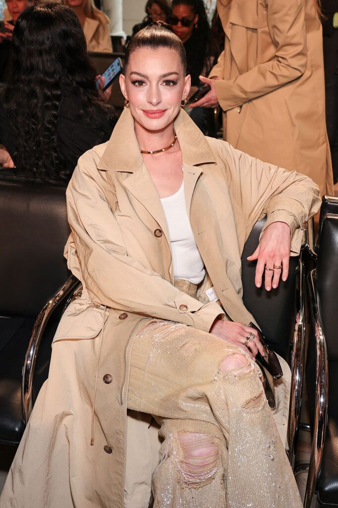 Anne Hathaway attends the Ralph Lauren Collection Fall 2025 on April 17, 2025 in New York City.