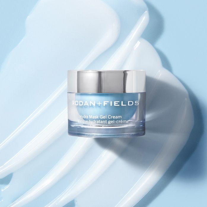 Rodan + Fields Overnight Face Mask on blue background