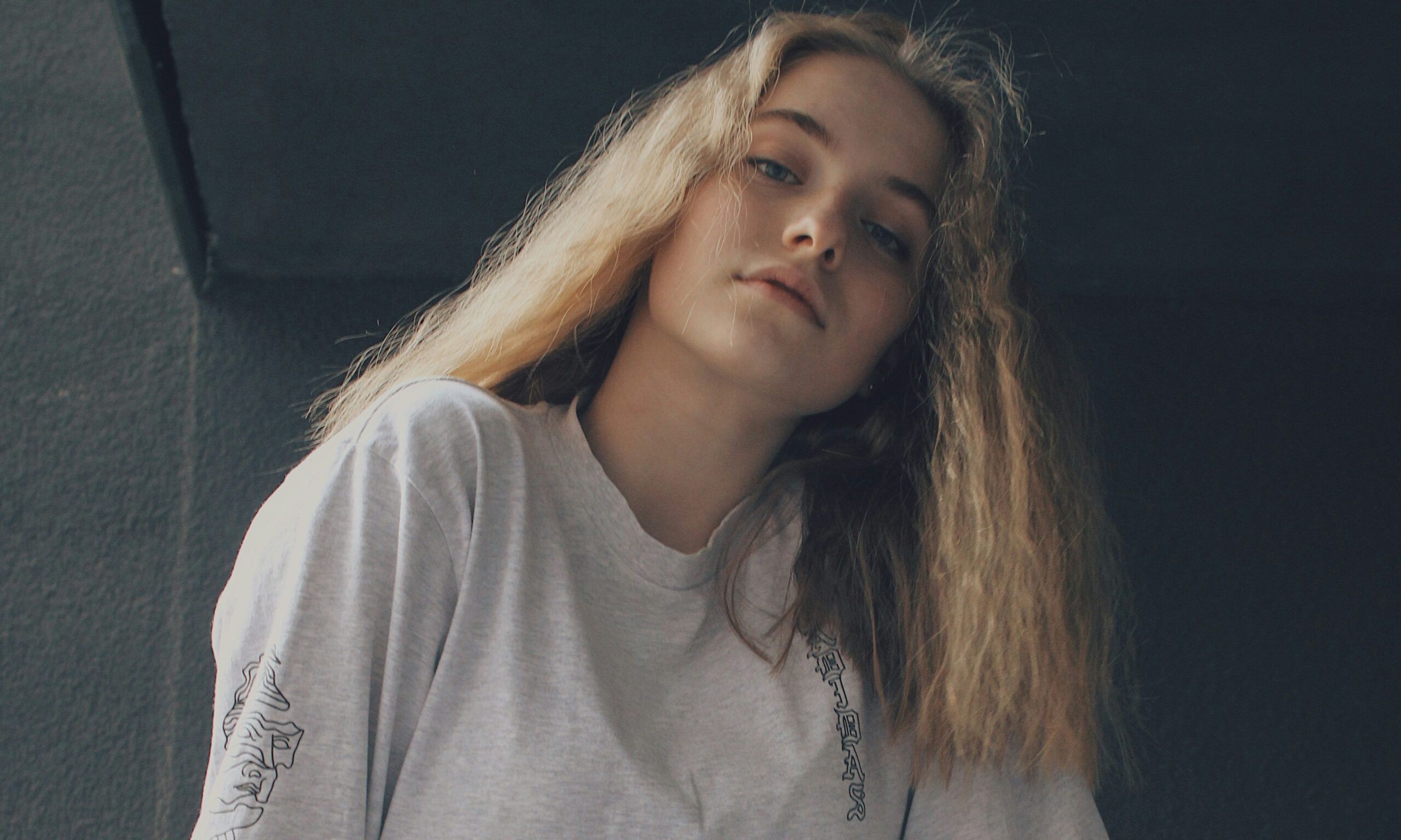 young woman with blonde hair