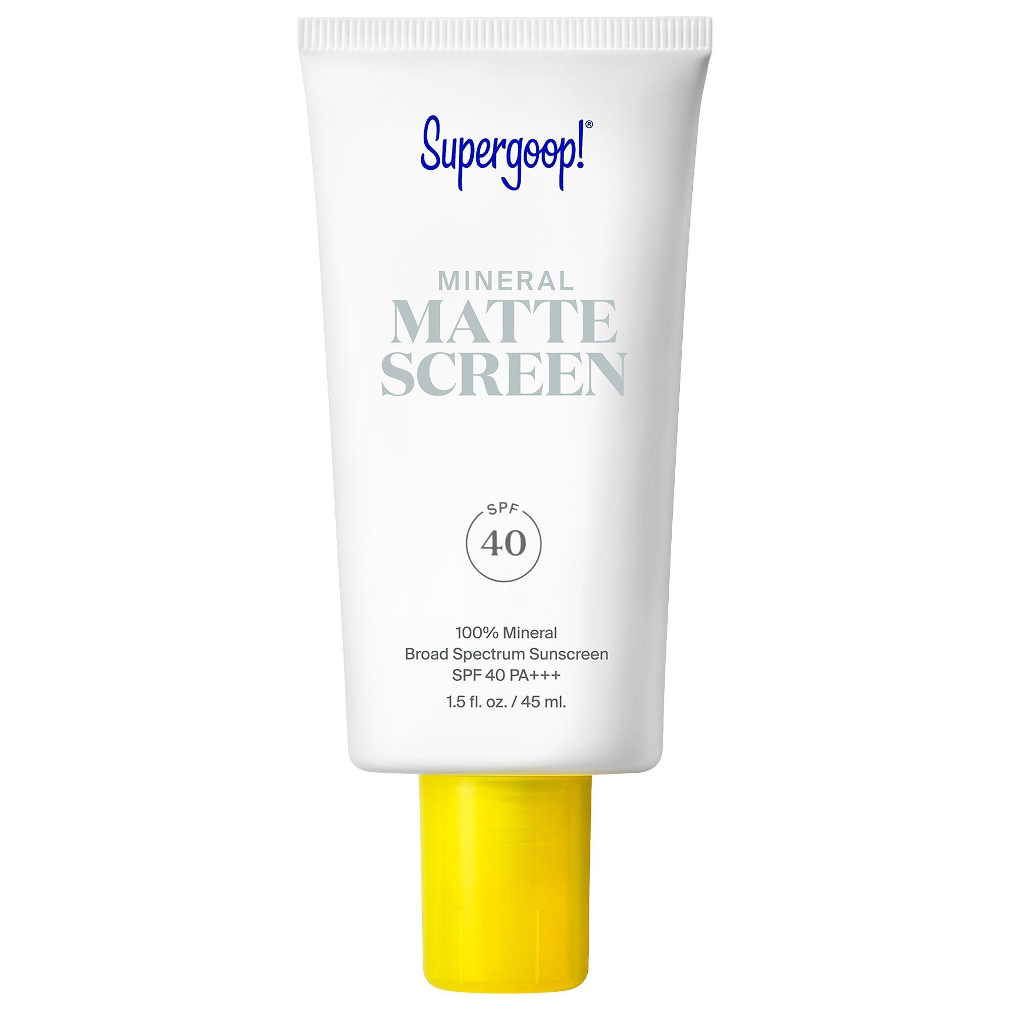 supergoop mineral matte sunscreen SPF 40