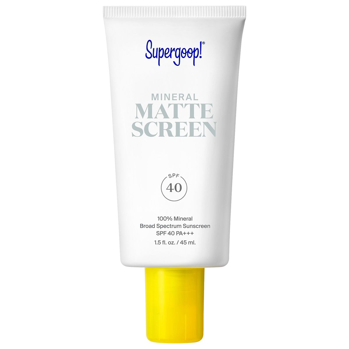 supergoop mineral matte sunscreen SPF 40