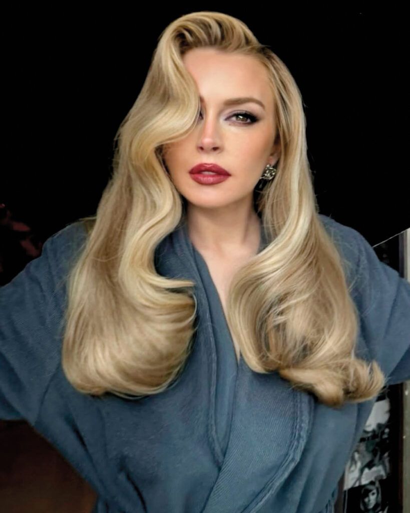 Lindsay Lohan almond milk hair