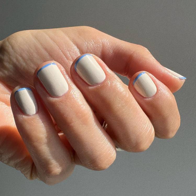 Blue and Beige