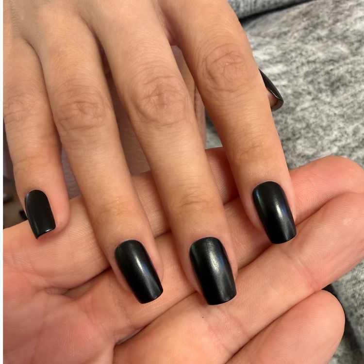 Selena Gomez's velvet noir nails
