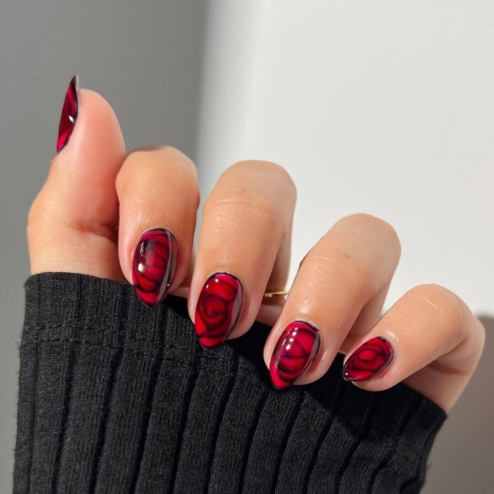 Cherry Red Nails