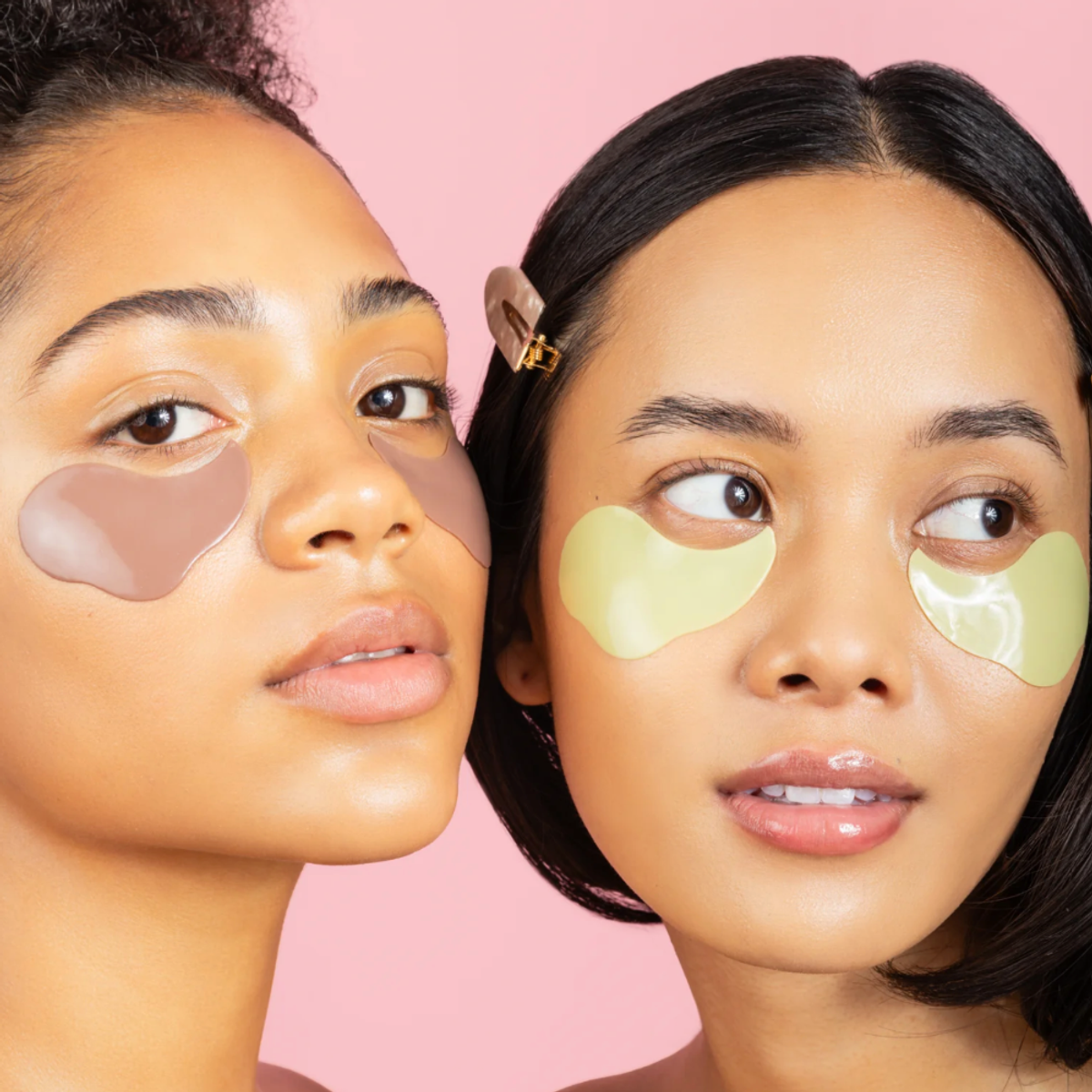 Women wearing eye patch masks