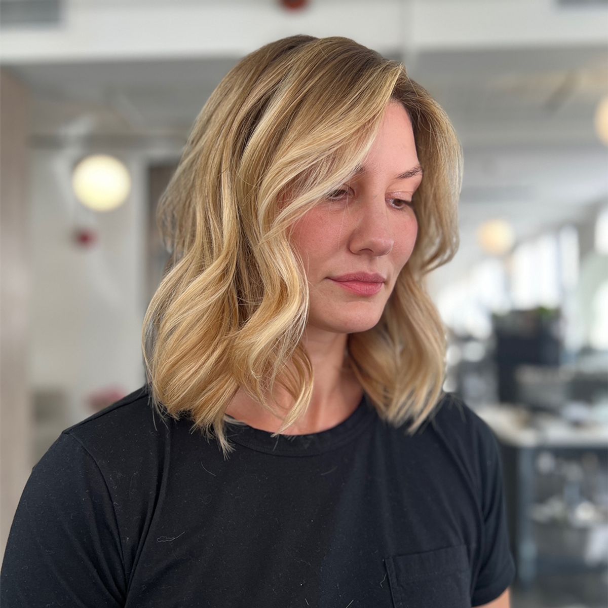 short hair with balayage