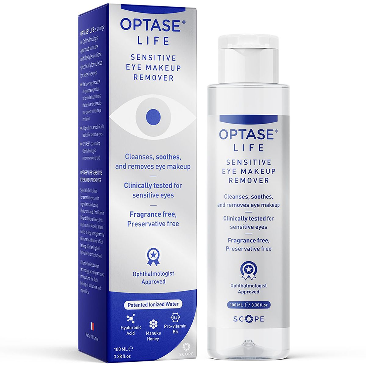 Optase sensitive eye makeup remover