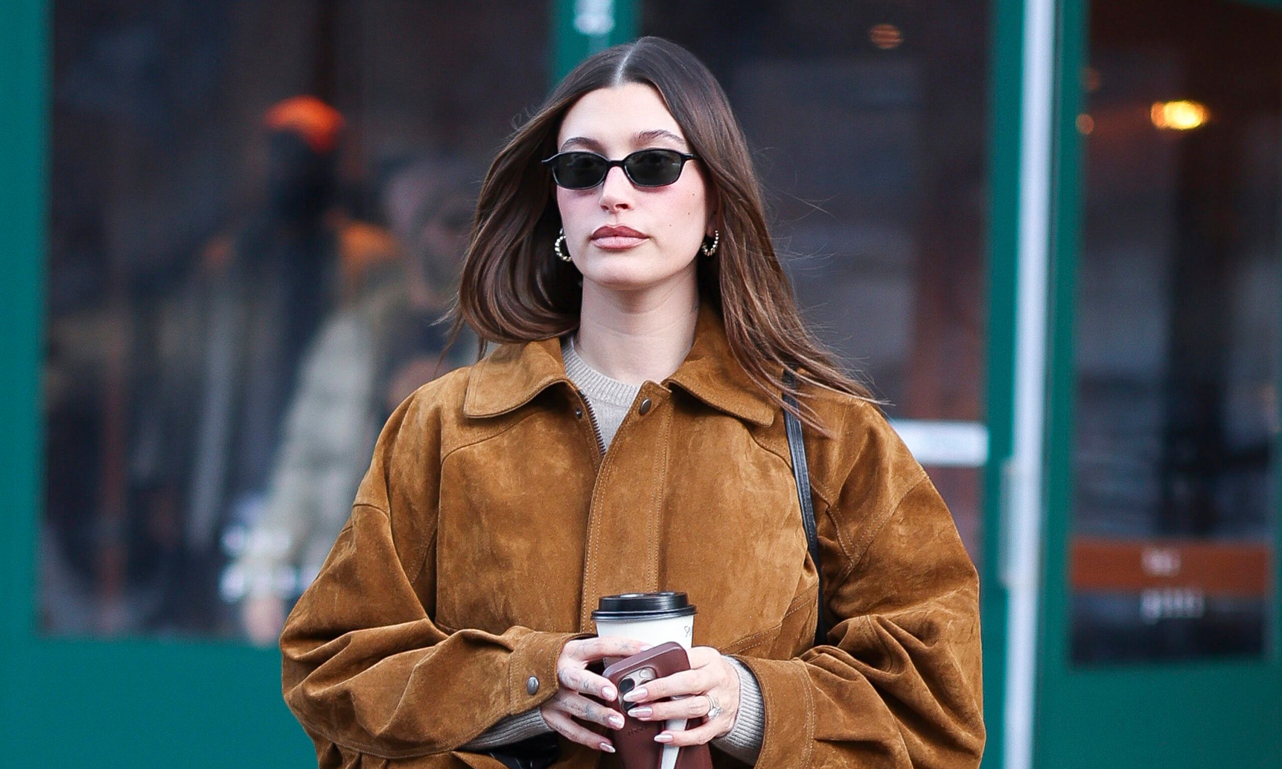 Hailey Bieber seen in SoHo on January 30, 2025 in New York City.