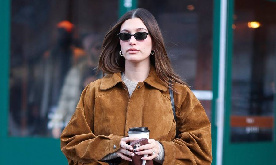 Hailey Bieber seen in SoHo on January 30, 2025 in New York City.