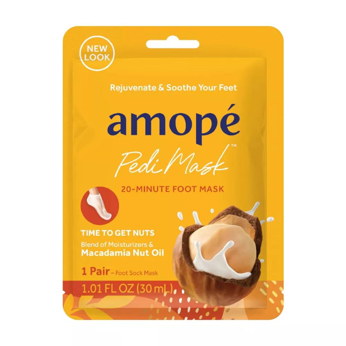 Amopé PediMask 20-Minute Time to Get Nuts with Macadamia Nut Oil Foot Mask