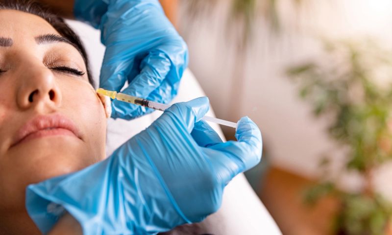 woman getting cosmetic injection