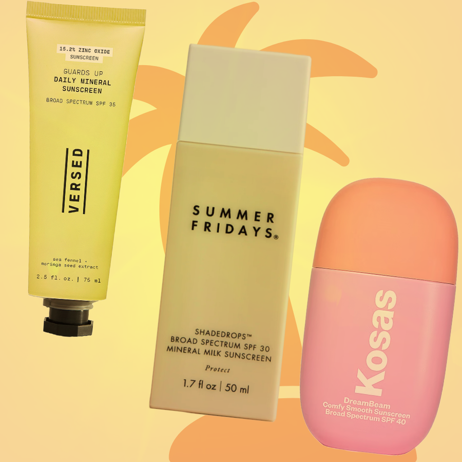 mineral sunscreen collage