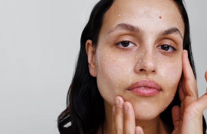 woman washing face with Verso Skincare Cleansing Balm