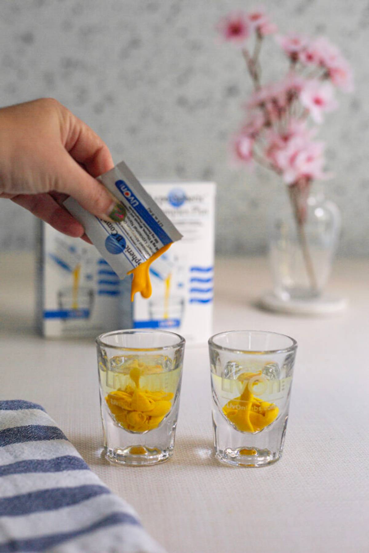 LivOn Labs B Complex Plus in shot glass