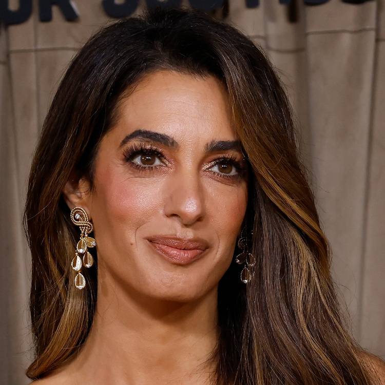 Amal Clooney attends the Clooney Foundation For Justice's The Albies at The Natural History Museum on October 03, 2025 in London, England