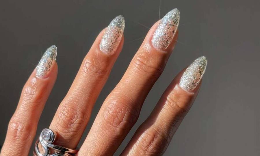 tinsel glitter nails