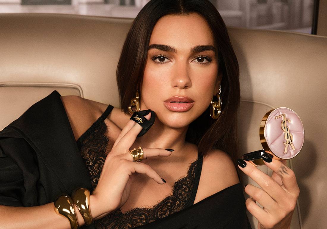 dua lipa YSL cushion foundation 