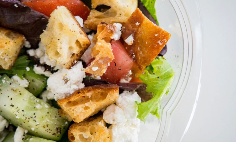 close up of heathy salad