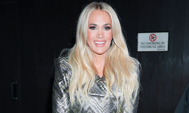 Carrie Underwood arrives to 'The Drew Barrymore Show' in Midtown on March 05, 2025 in New York City.