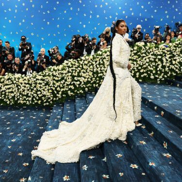 Coco Jones attends the 2025 Met Gala Celebrating "Superfine: Tailoring Black Style" at Metropolitan Museum of Art on May 05, 2025 in New York City.