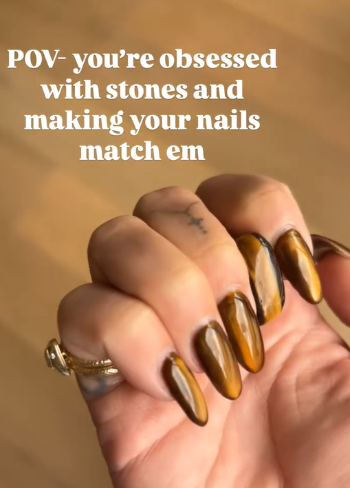 Vanessa Hudgens cat-eye nails