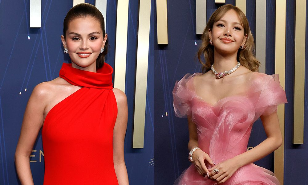 selena gomez and lisa at the 2025 emmy awards