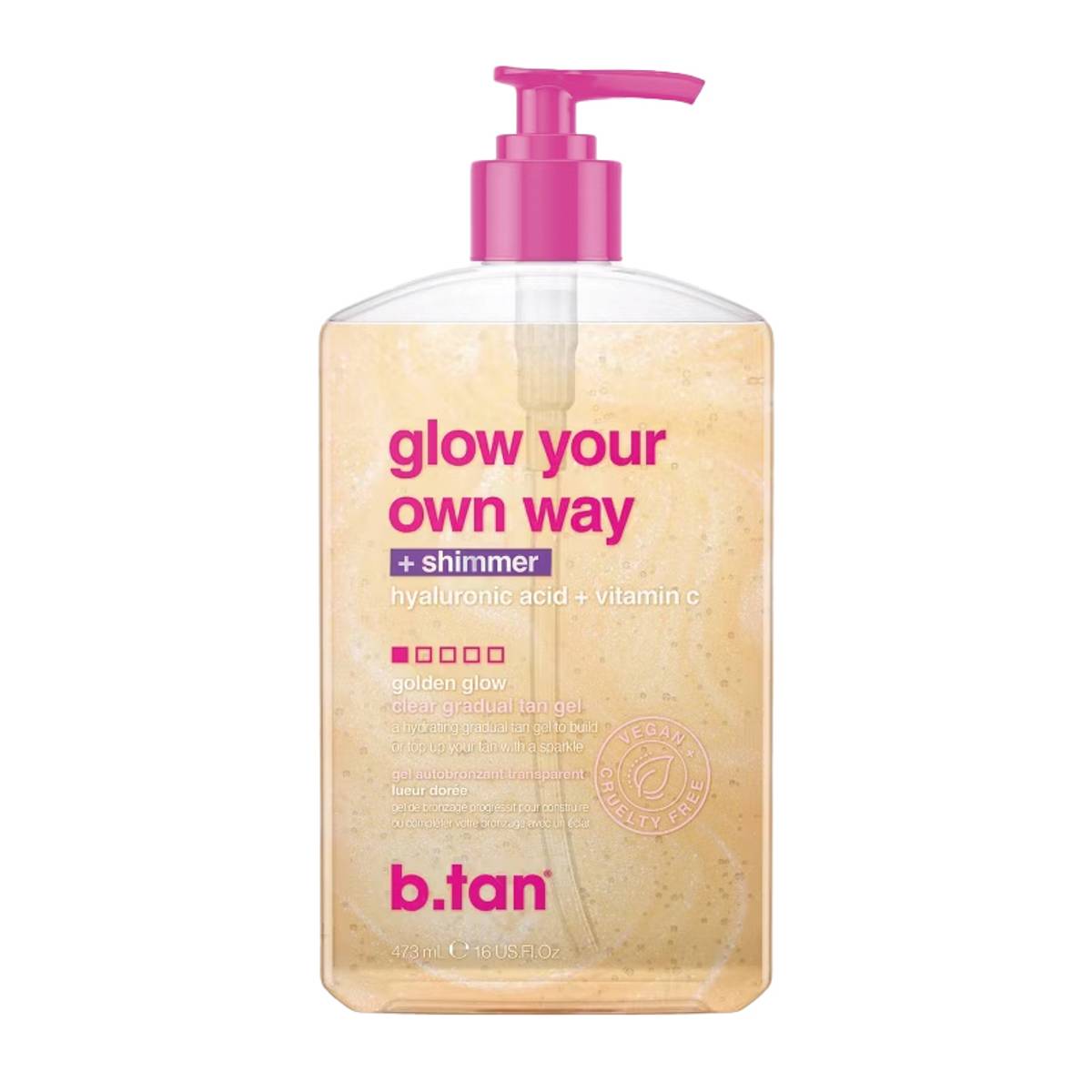 b.tan Glow Your Own Way + Shimmer Shimmering Clear Self Tan Gel