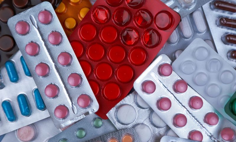 various medicinal pill packs