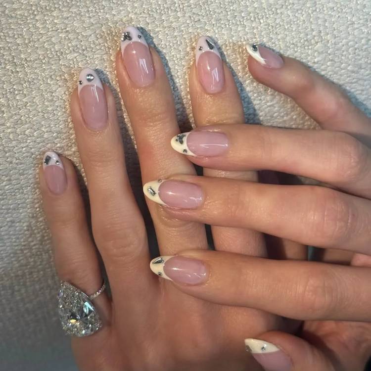 Kylie Jenner's two-tone French manicure