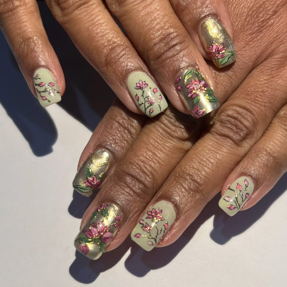 Royal Matcha Nails