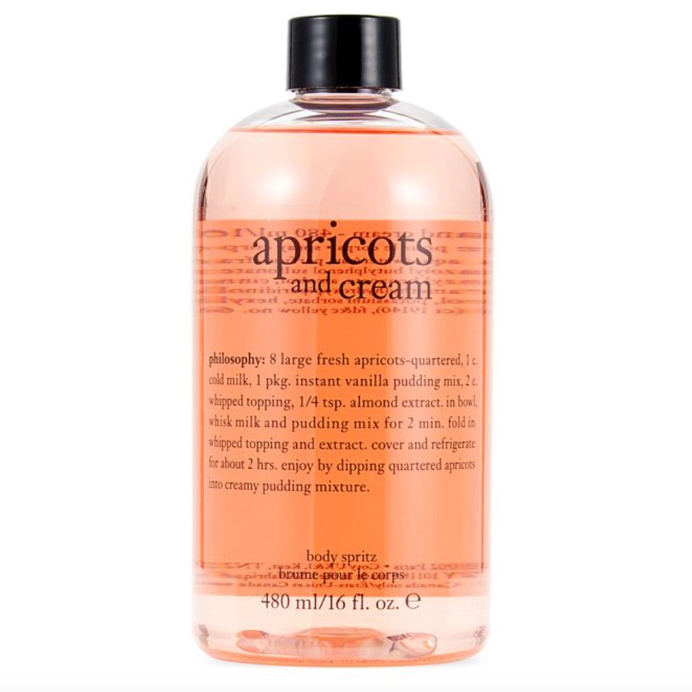 Cathy, 64: Philosophy Apricots &amp; Cream Body Spritz ($36)