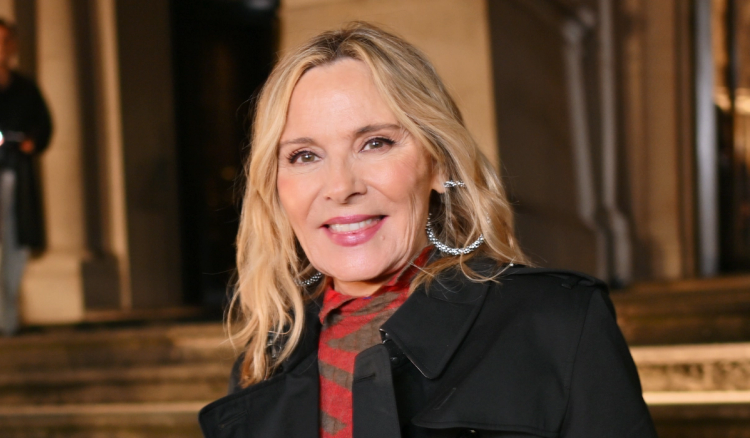 Kim Cattrall attends the Burberry Winter 2025 show during London Fashion Week on February 24, 2025 in London, England