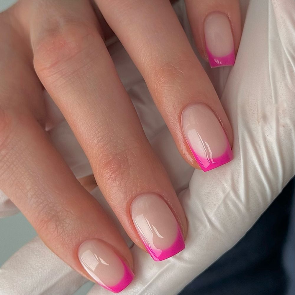 Barbie Square French Manicure