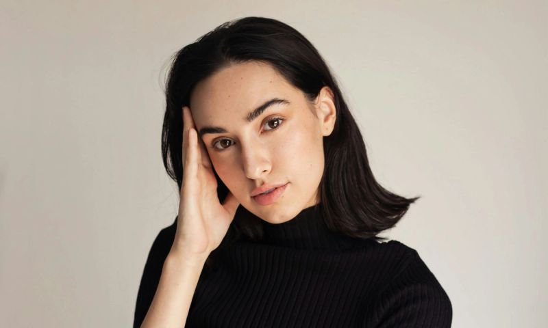 woman with dark brown hair