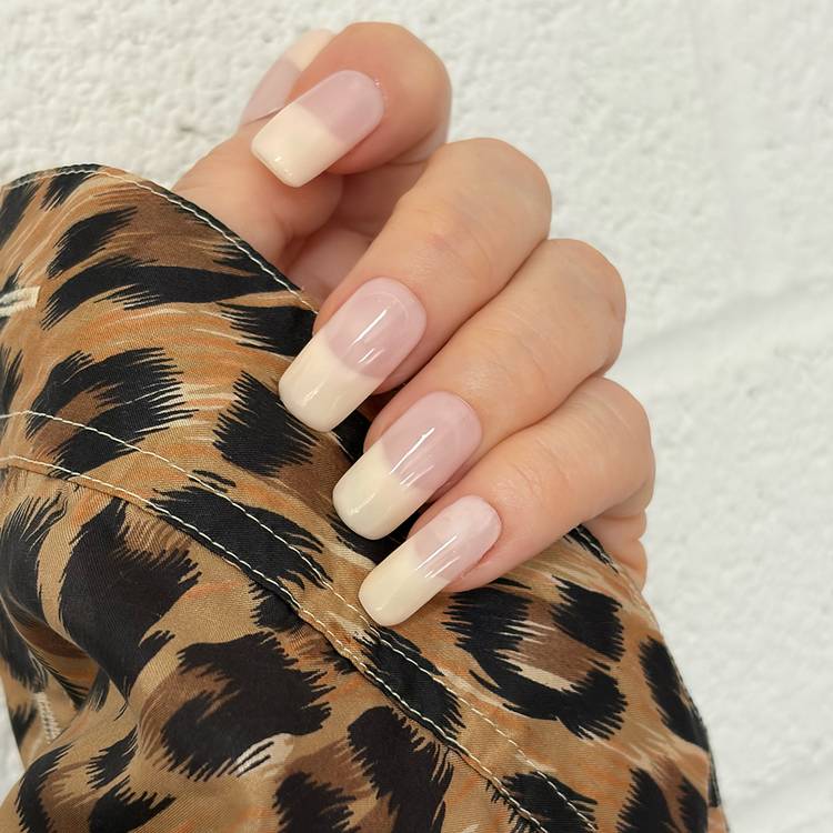 Soft French manicure
