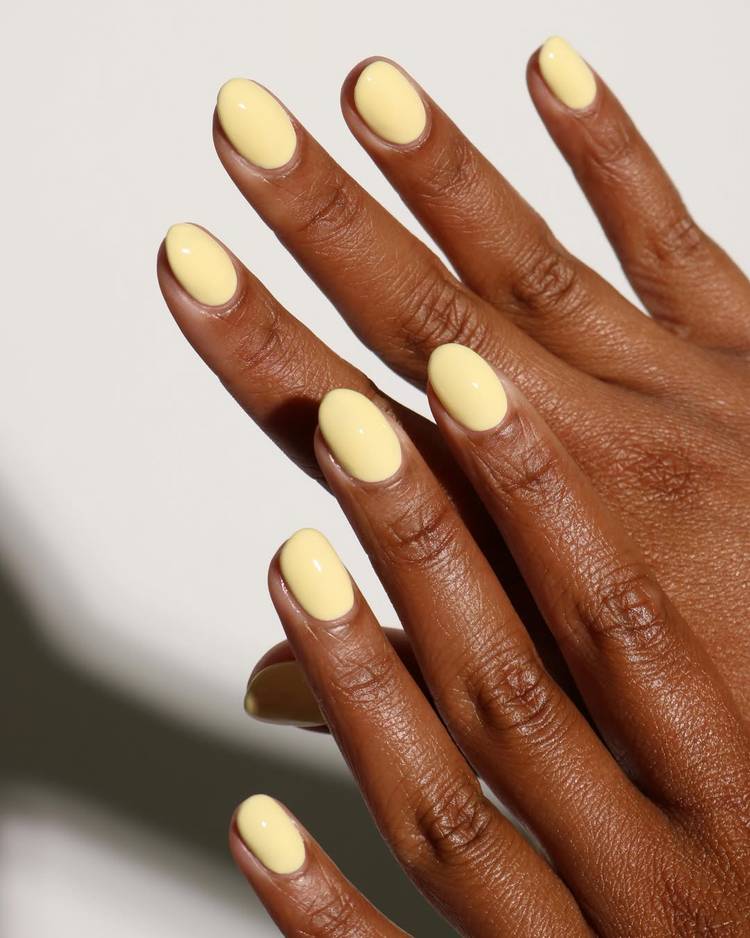 butter yellow nails