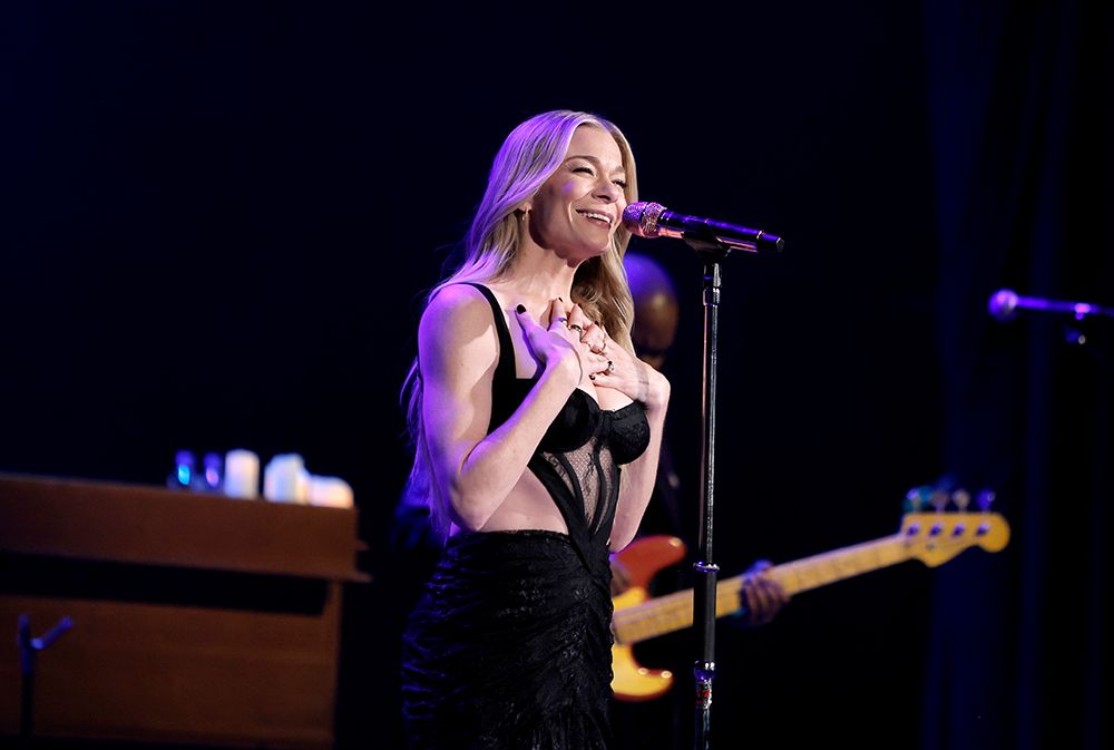 NASHVILLE, TENNESSEE - DECEMBER 12: LeAnn Rimes performs during her "Greatest Hits Christmas Tour" at Ryman Auditorium on December 12, 2025 in Nashville, Tennessee. (Photo by Tibrina Hobson/Getty Images)
