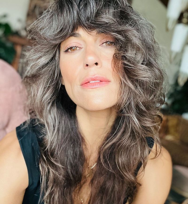 woman with shag haircut