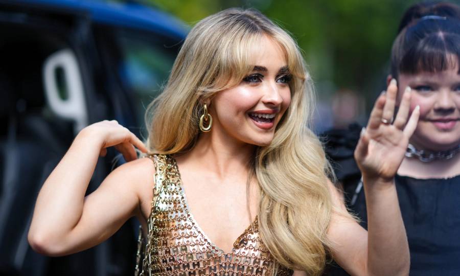 Sabrina Carpenter outside the Paco Rabanne show, during Paris Fashion Week