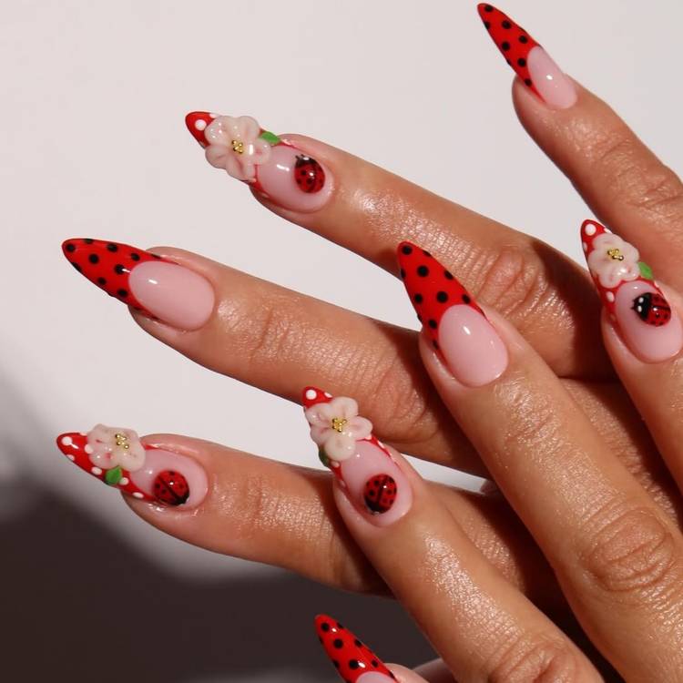 ladybug nails