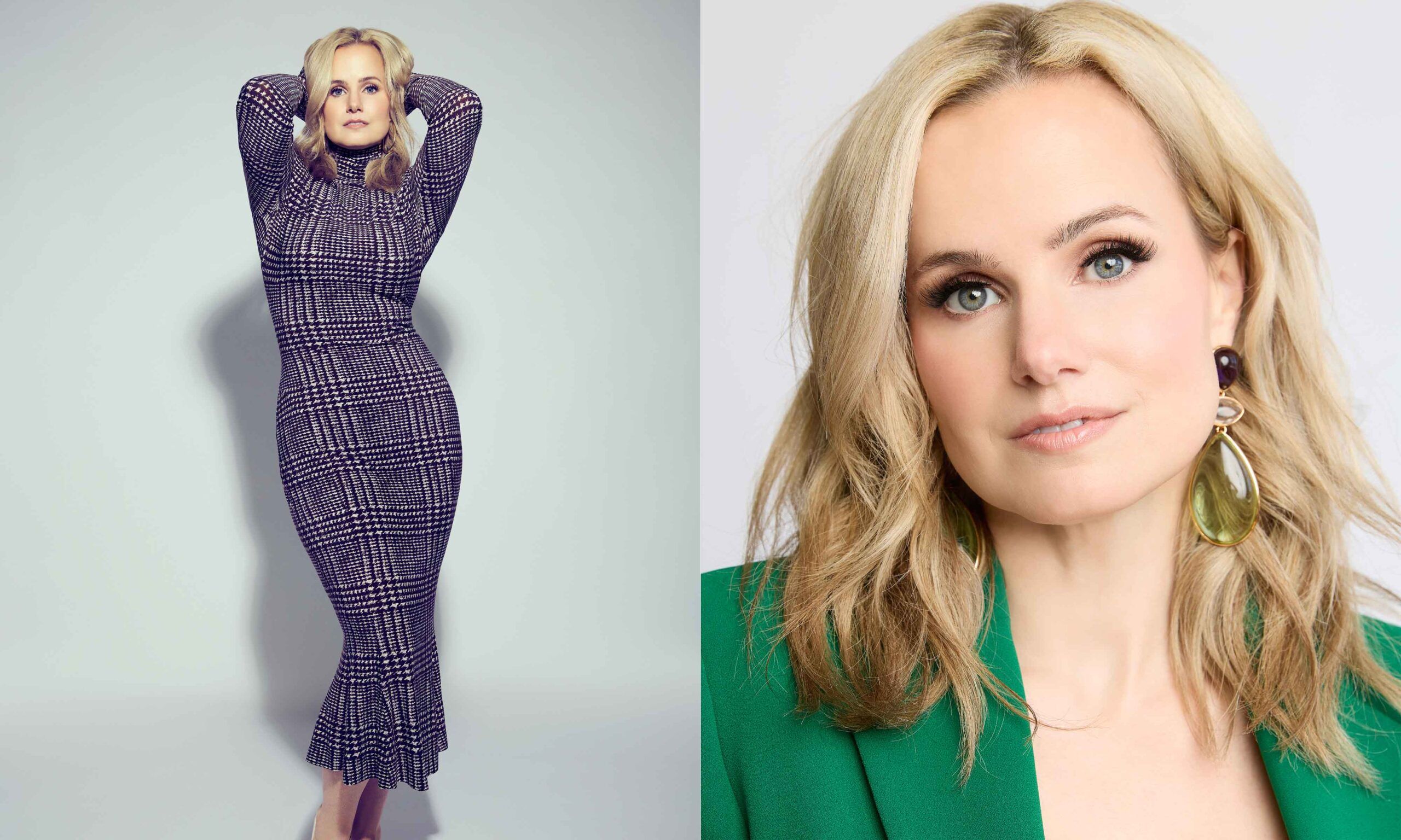 side by side images of actress Lauren Buglioli