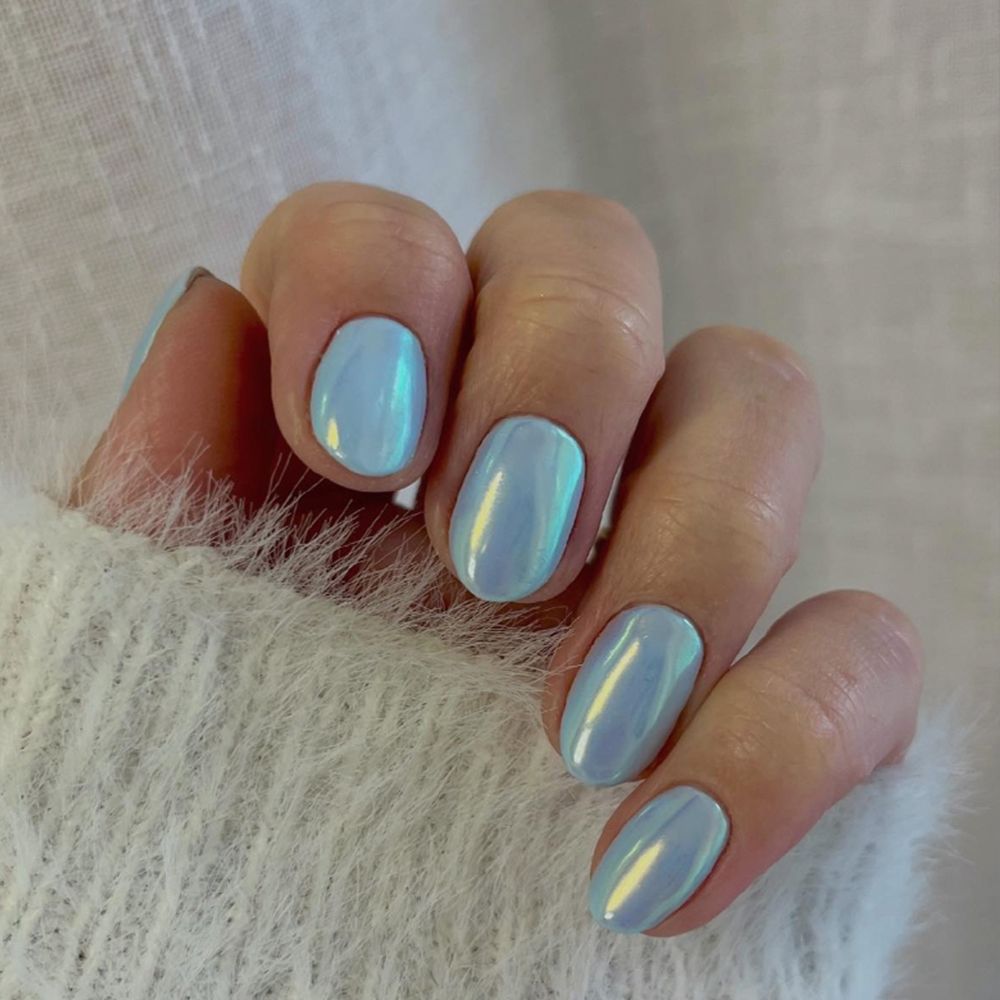 Ice Blue Nails