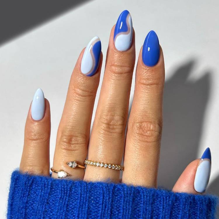 Blue swirls
