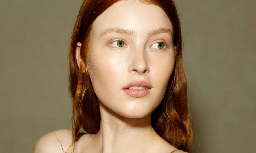 A model poses backstage at fashion show
