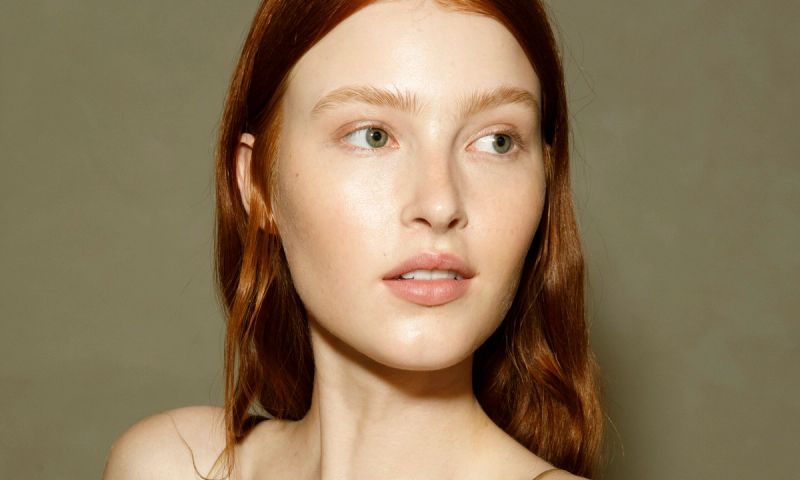 A model poses backstage at fashion show