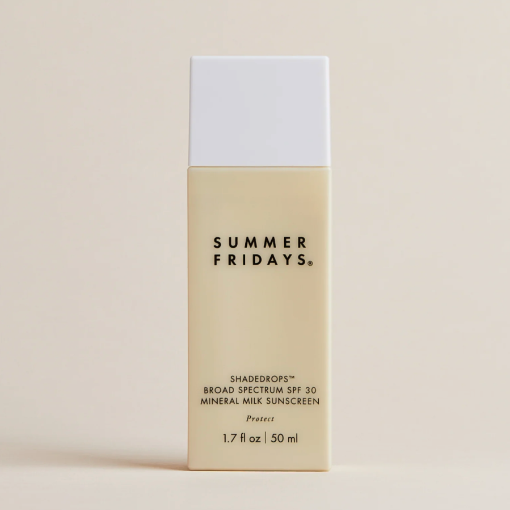 Summer Fridays ShadeDrops Broad Spectrum SPF 30 Mineral Milk Face Sunscreen ($36)