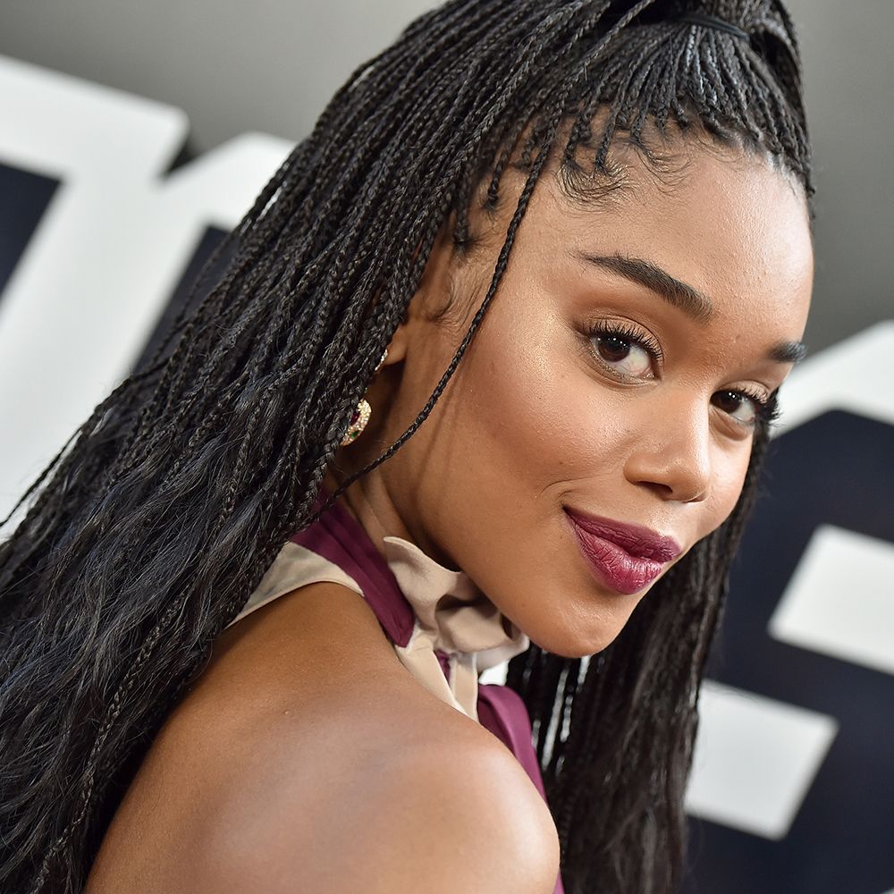 box braid half-up ponytail