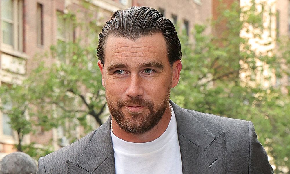 Travis Kelce attends the Amazon 2025 Upfront at Beacon Theatre on May 12, 2025 in New York City.