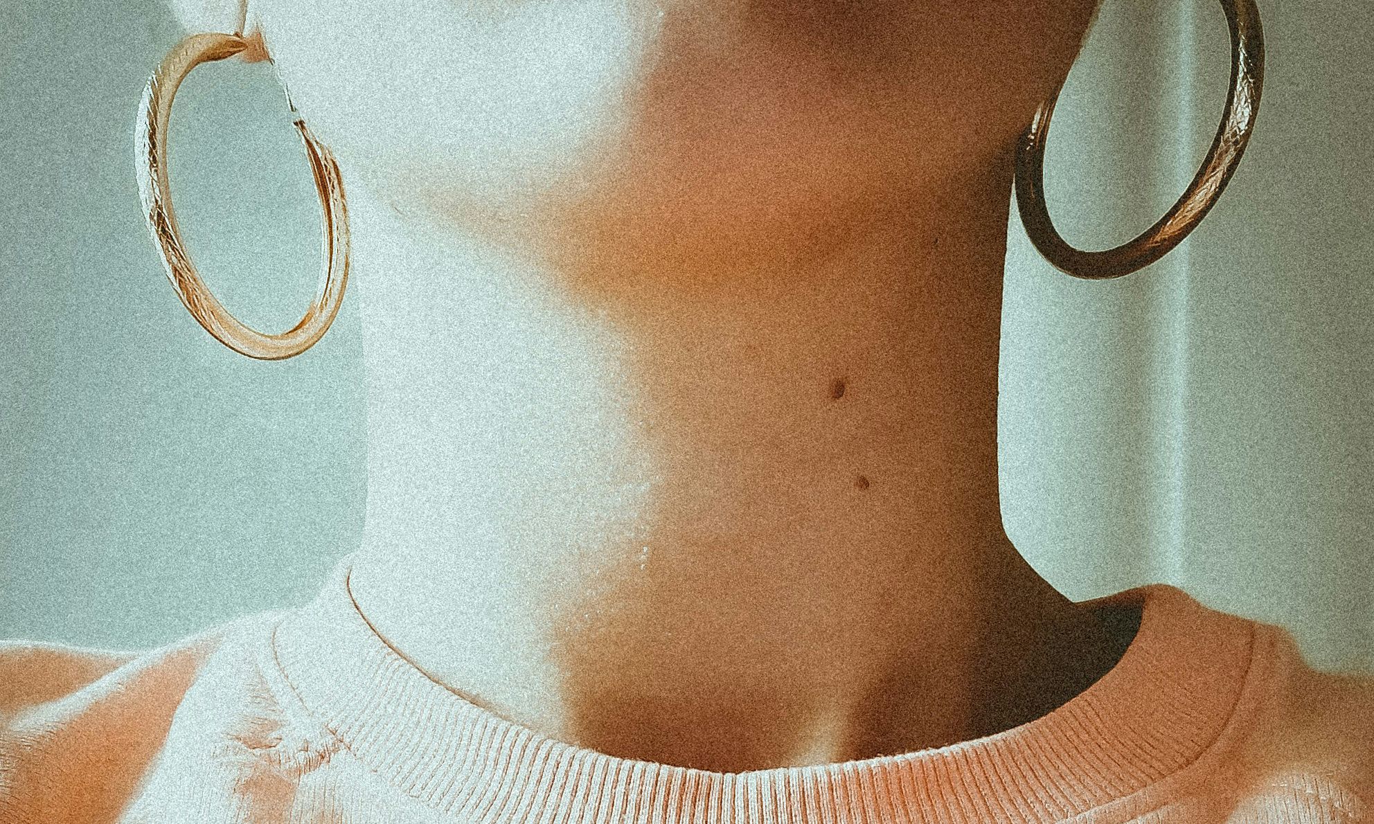 image of young woman's neck
